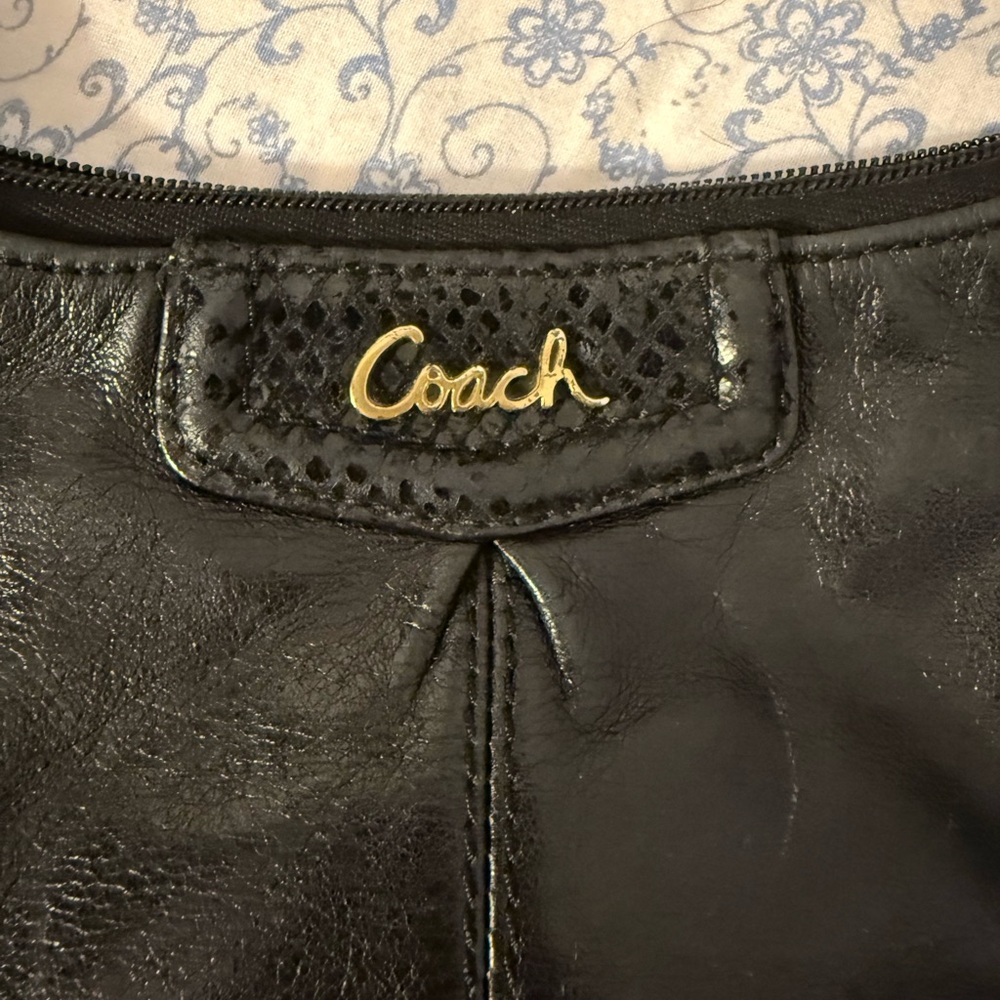 Coach Black Bag with Gold Accent - Picture 2 of 6